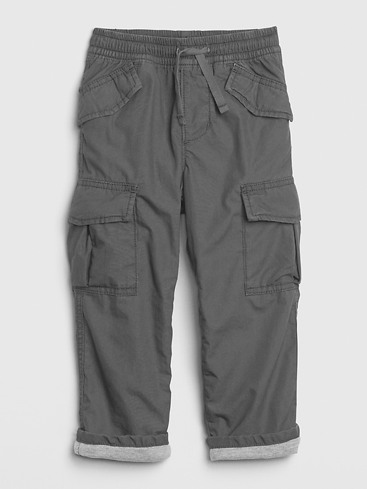 1 of 8 showing, with the color new shadow of product Toddler Lined Cargo Pants