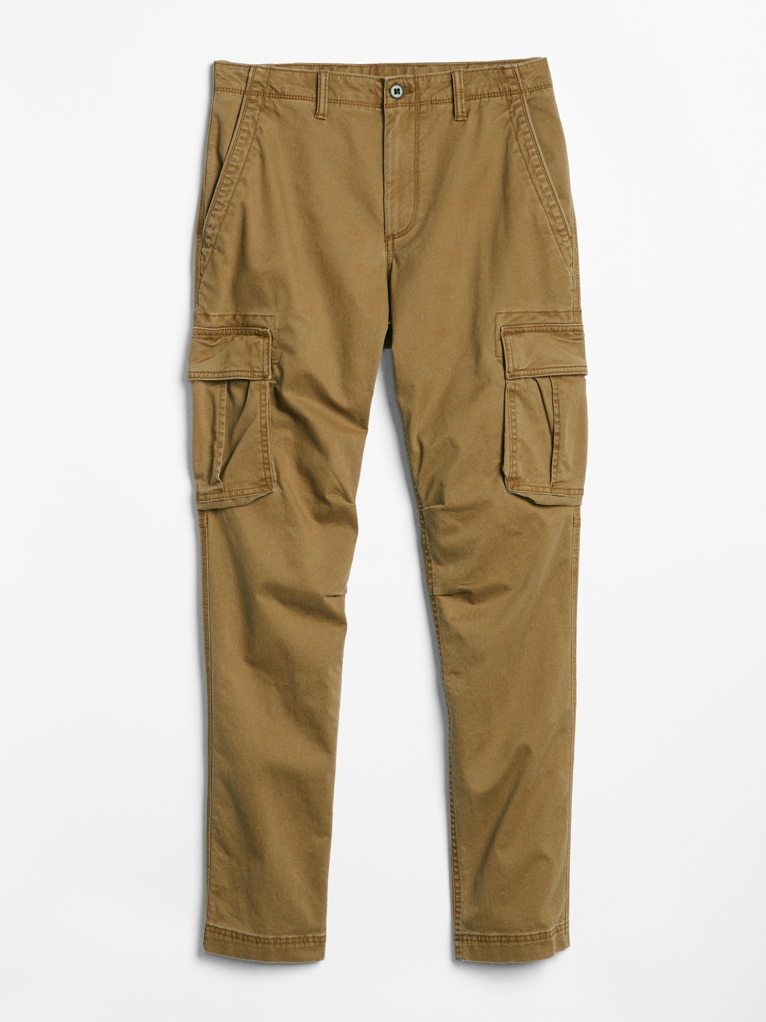 green fitted cargo pants