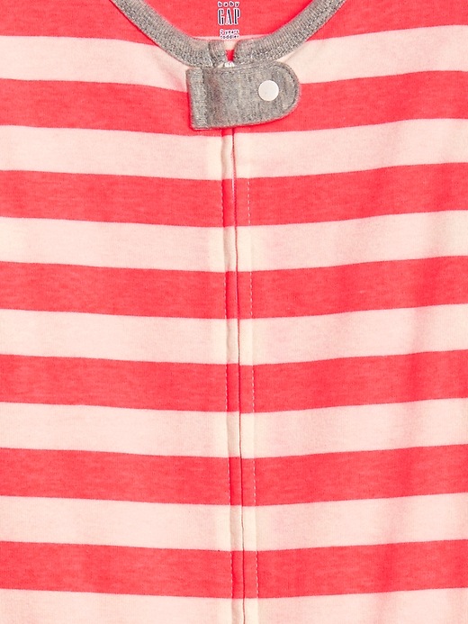 2 of 8 showing, with the color neon coral sprint of product babyGap Stripe PJ One-Piece