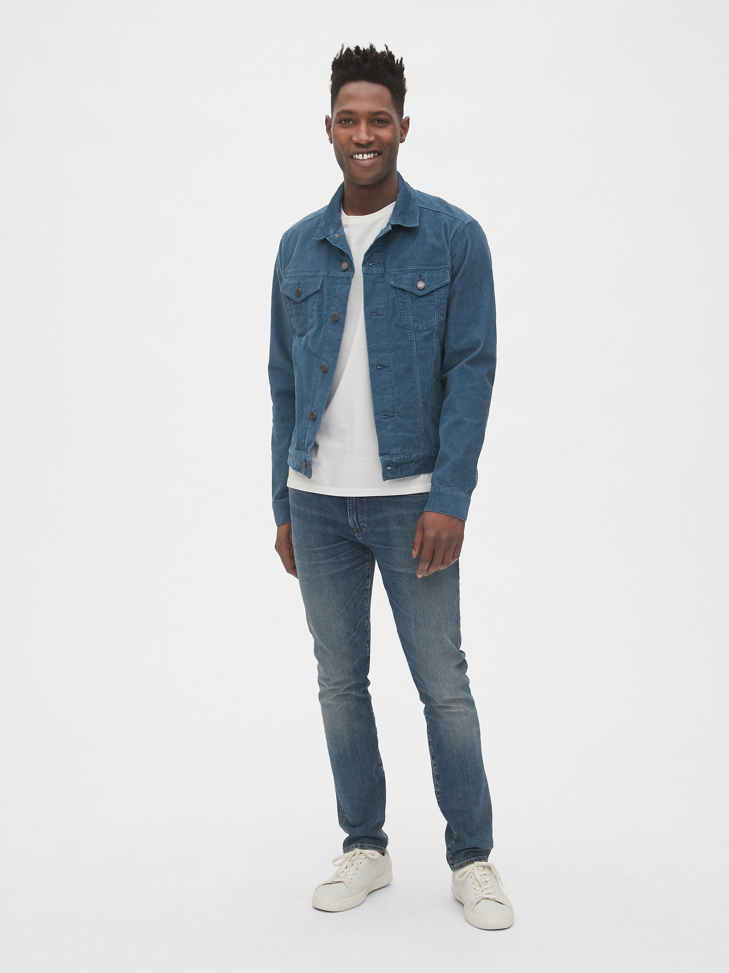 Mens blue corduroy jacket hotsell