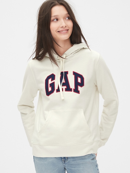 1 of 8 showing, with the color carls stone of product Gap Logo Hoodie