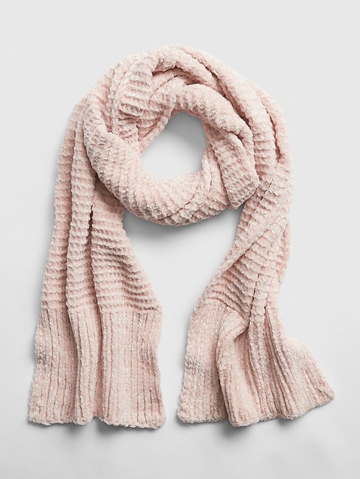 View large product image 1 of 1. Ribbed Chenille Scarf