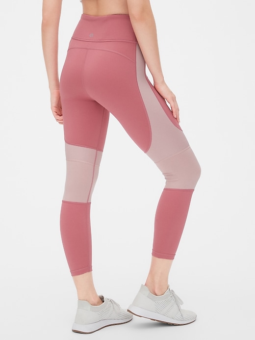 Image number 2 showing, GapFit High Rise Shine Colorblock 7/8 Leggings in Eclipse
