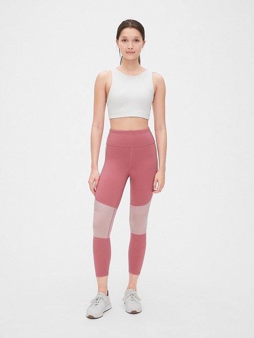 Image number 5 showing, GapFit High Rise Shine Colorblock 7/8 Leggings in Eclipse