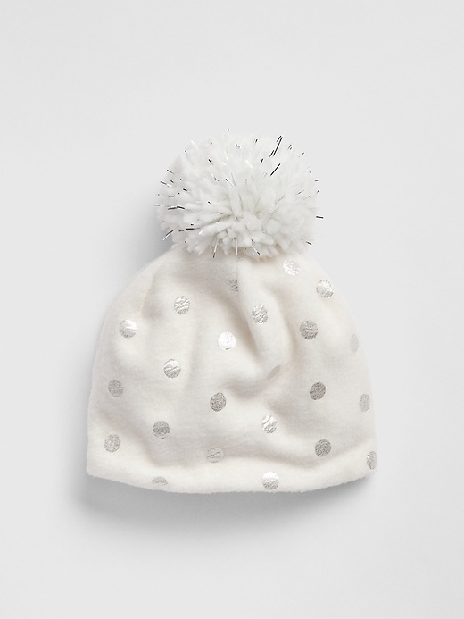 View large product image 1 of 1. Kids Foil Dot Pom Hat