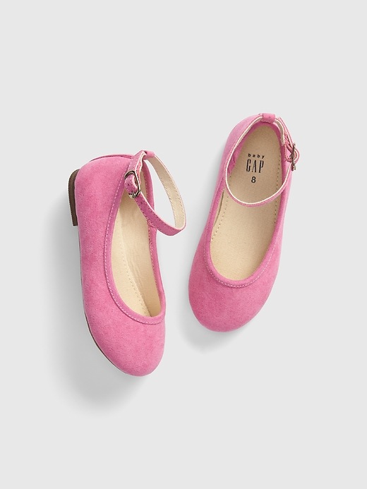 View large product image 1 of 1. Toddler Faux-Suede Ballet Flats