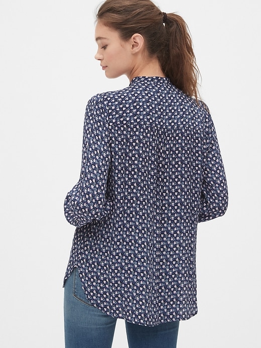 Image number 2 showing, Print Popover Crepe Blouse