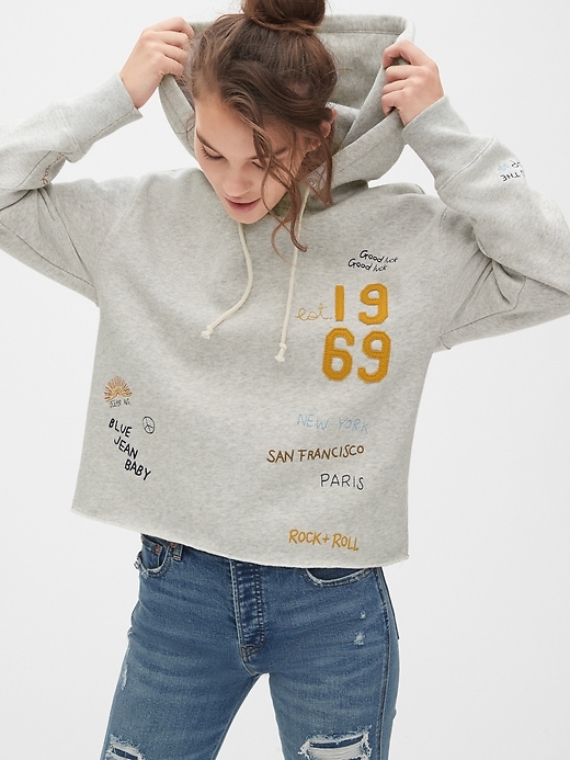 Image number 5 showing, Gap 50th Anniversary Embroidered Pullover Hoodie
