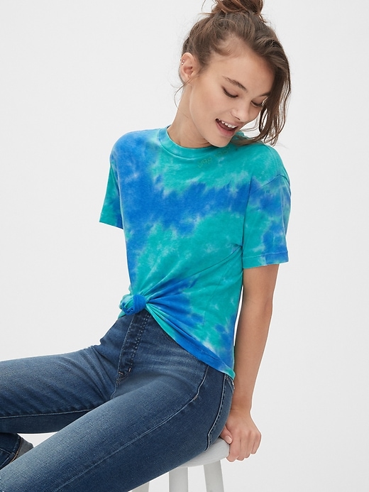 Image number 3 showing, Gap 50th Anniversary Authentic Tie-Dye Crewneck T-Shirt