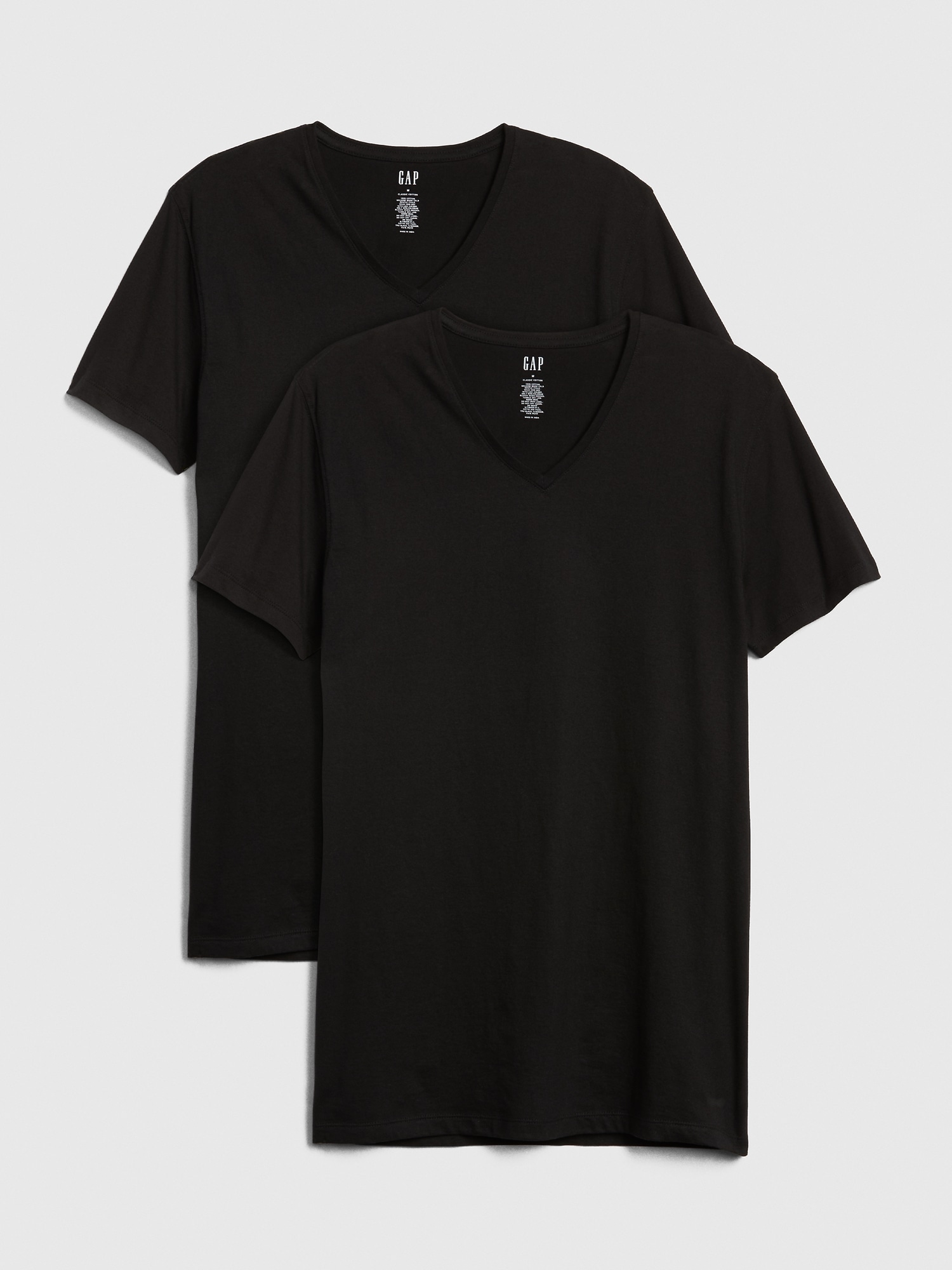 Gap Classic V T-shirt (2-pack) In Black