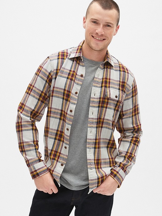 Image number 8 showing, Slub Plaid Flannel Shirt in Standard Fit