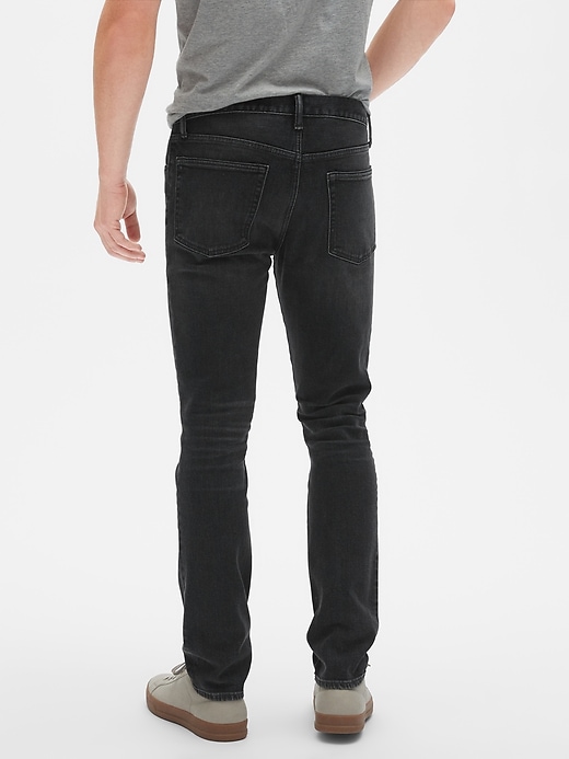 2 of 8 showing, with the color true black fracture of product Skinny Jeans with GapFlex