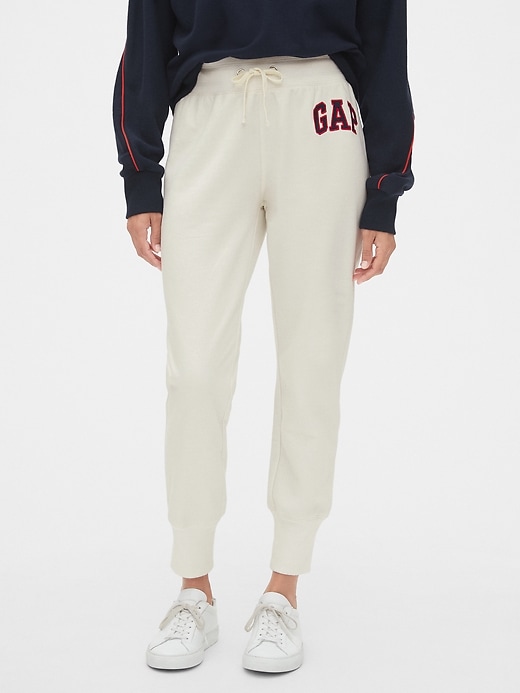 1 of 8 showing, with the color carl's stone grey of product Gap Logo Joggers