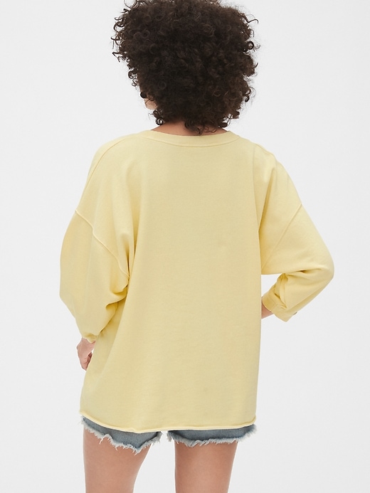Image number 2 showing, Vintage Soft Three-Quarter Sleeve Crewneck Sweatshirt