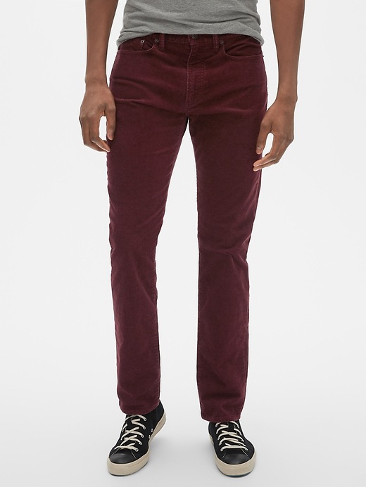 Image number 1 showing, Slim Fit Cords with GapFlex