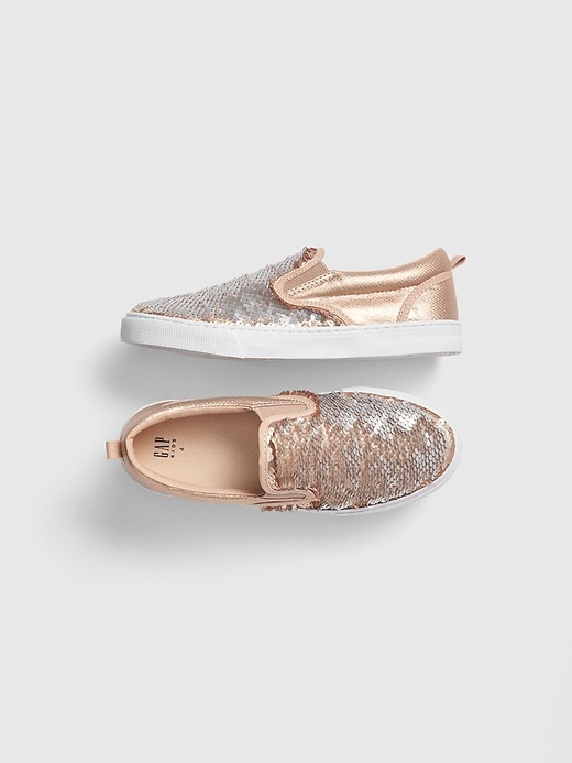 Image number 2 showing, Kids Flippy Sequin Slip-On Sneakers