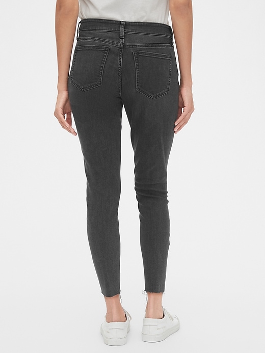 Image number 2 showing, Mid Rise Curvy Distressed True Skinny Ankle Jeans