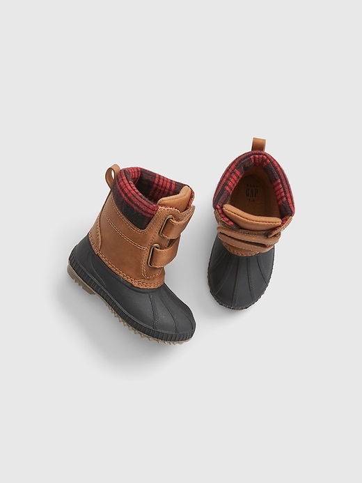 Image number 1 showing, Toddler Plaid Duck Boots