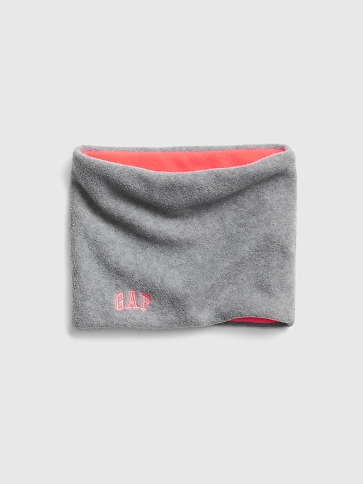 1 of 8 showing, with the color grey heather of product Kids Fleece Neckwarmer