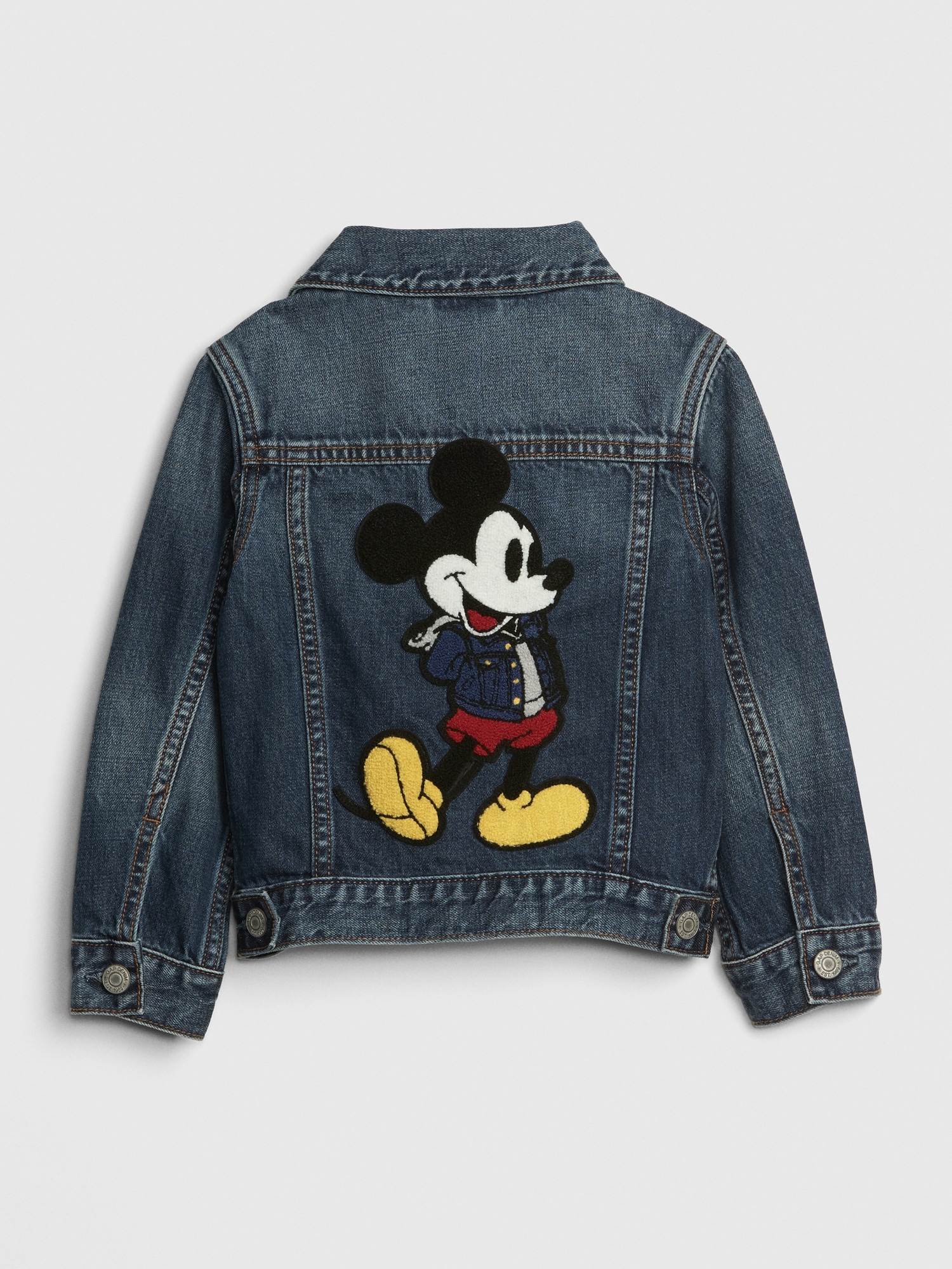 Gap Kids' Baby | Disney Mickey Mouse Icon Denim Jacket With Washwell3 In Medium Wash