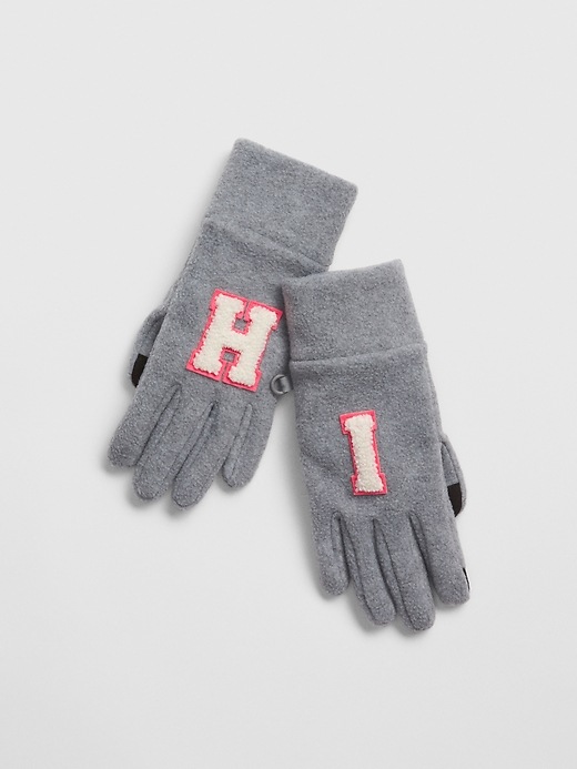View large product image 1 of 1. Kids Graphic Applique Gloves