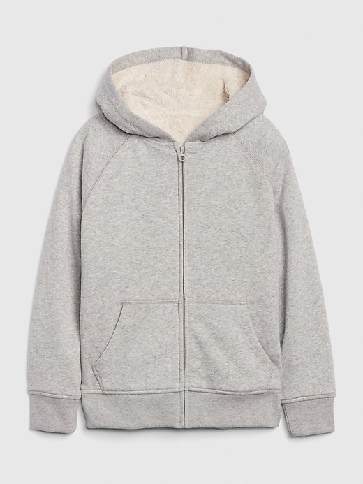 View large product image 1 of 1. Kids Sherpa-Lined Hoodie Sweatshirt