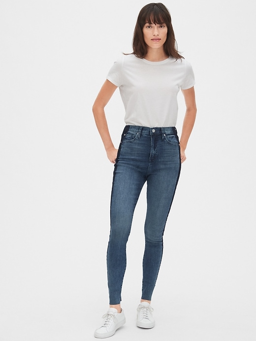 Image number 3 showing, Sky High Side-Stripe True Skinny Ankle Jeans with Secret Smoothing Pockets