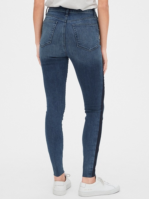 Image number 2 showing, Sky High Side-Stripe True Skinny Ankle Jeans with Secret Smoothing Pockets