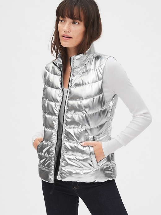 Image number 1 showing, ColdControl Lightweight Metallic Puffer Vest