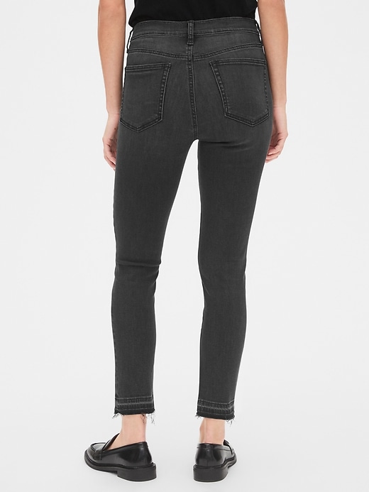 2 of 8 showing, with the color washed black of product High Rise True Skinny Ankle Jeans with Secret Smoothing Pockets