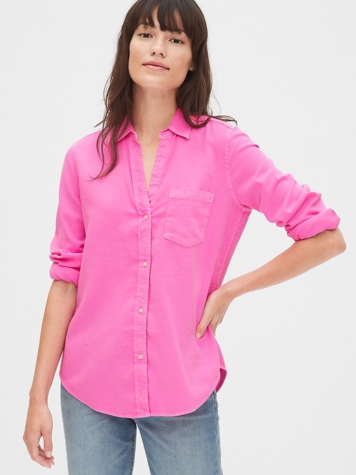 Fitted Boyfriend Shirt Gap