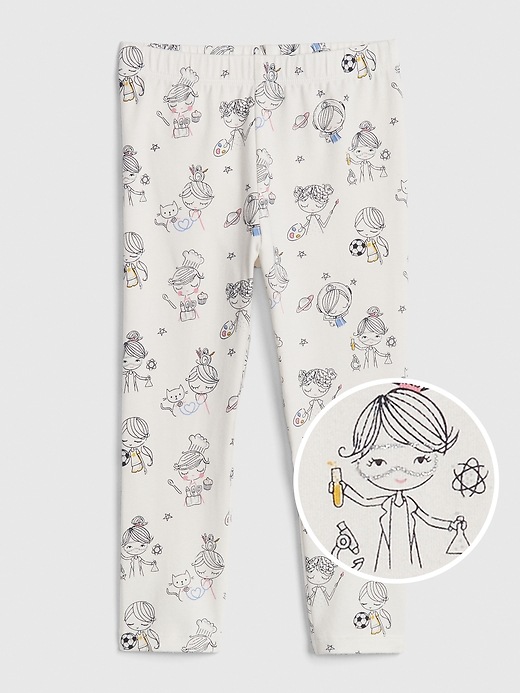 View large product image 1 of 1. Toddler Print Leggings in Stretch Jersey