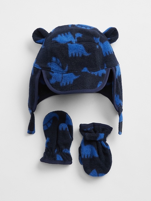 View large product image 1 of 1. Baby Dino Trapper Hat Set