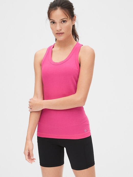 View large product image 1 of 1. GapFit Ribbed Tank Top