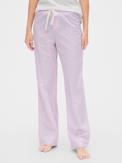 View large product image 1 of 1. Print Pajama Pants in Poplin