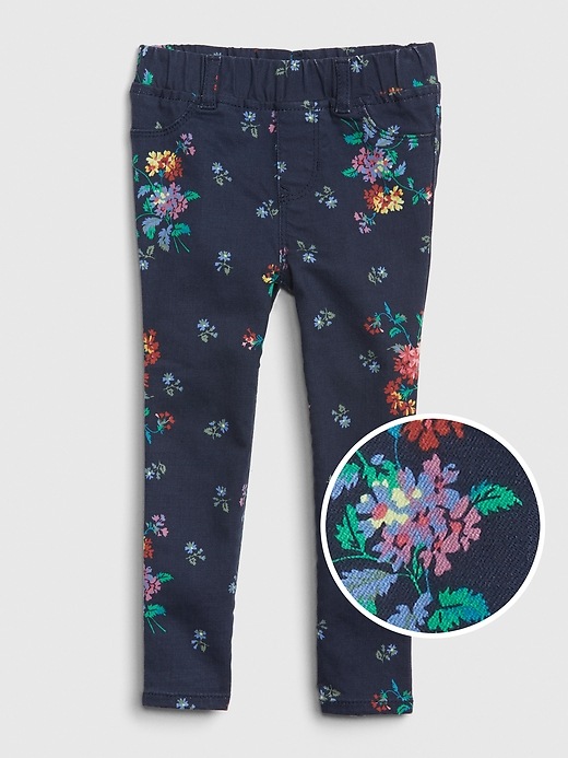 Image number 1 showing, Toddler Floral Print Jeggings with Fantastiflex