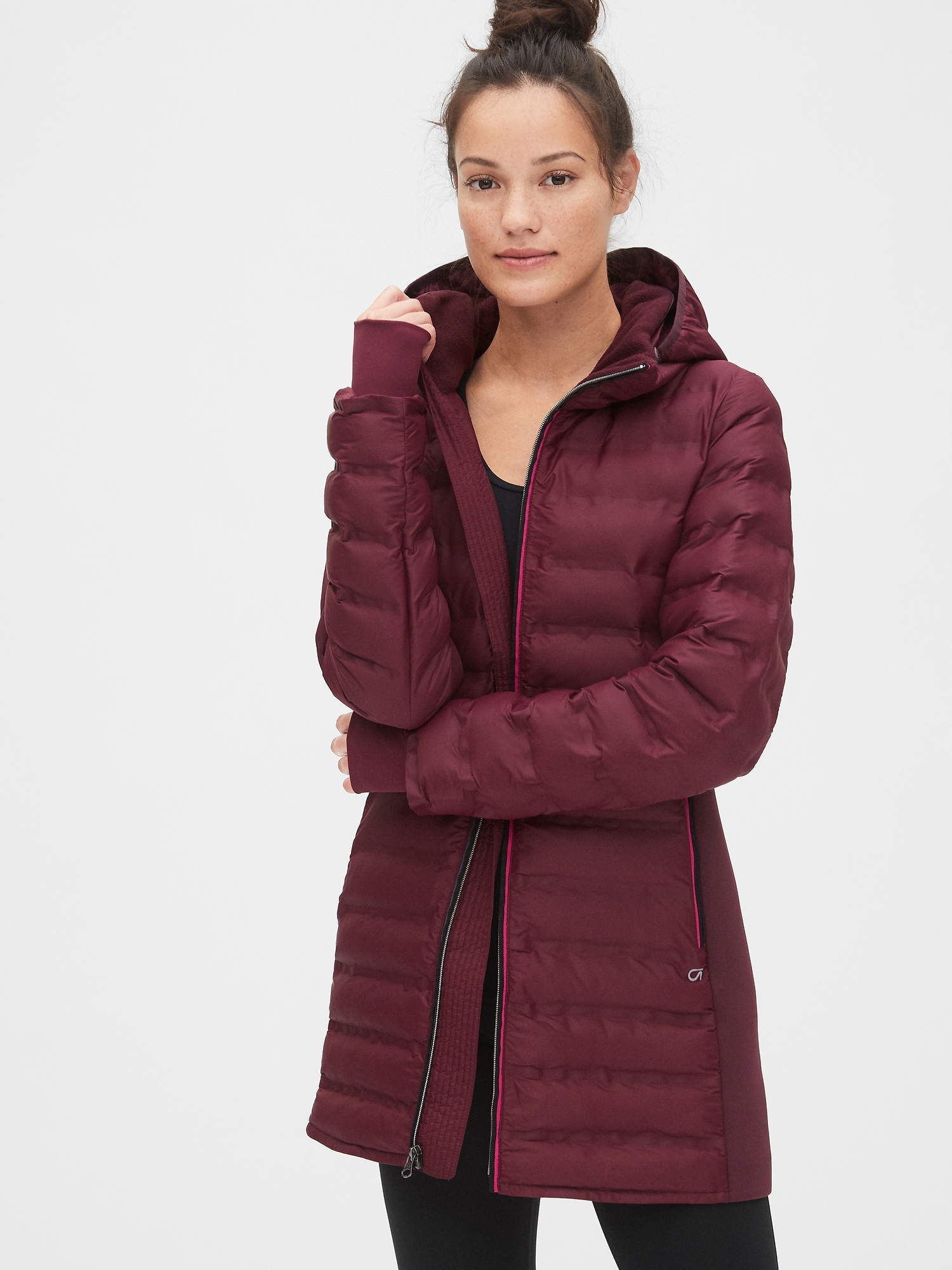 Gapfit lightweight best sale hooded puffer jacket