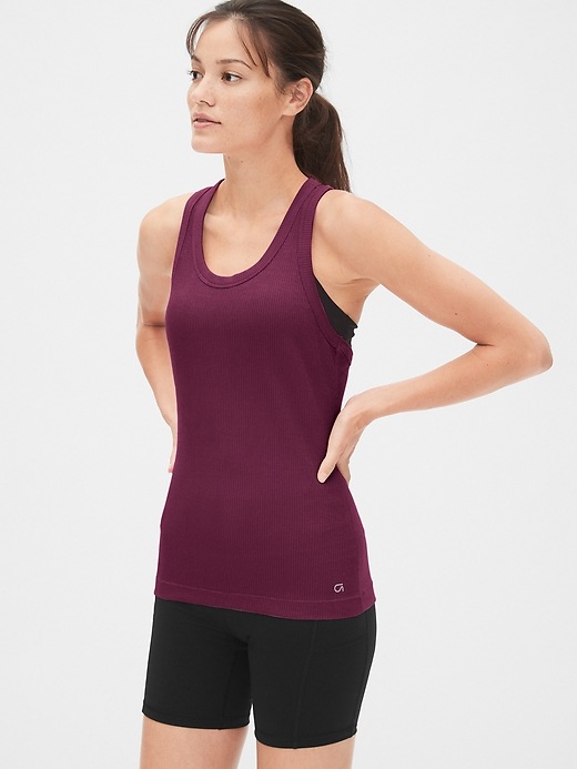 View large product image 1 of 1. GapFit Ribbed Tank Top