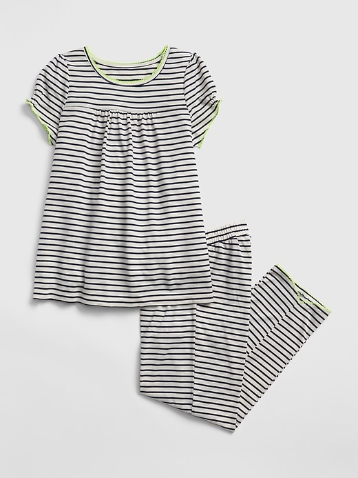 Image number 1 showing, Kids Stripe Puff-Sleeve PJ Set