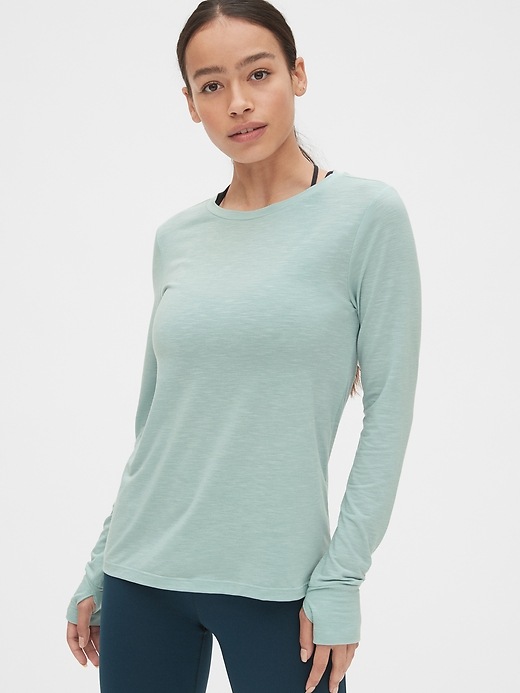 View large product image 1 of 1. GapFit Breathe Cut-Out Back Top