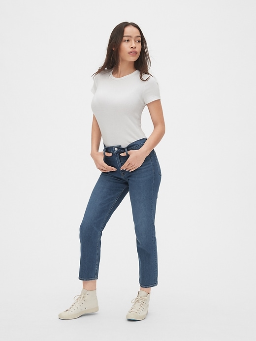 Image number 3 showing, High Rise Cheeky Straight Jeans with Secret Smoothing Pockets