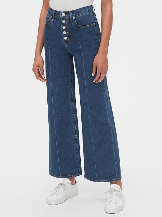 Image number 1 showing, High Rise Wide-Leg Jeans with Secret Smoothing Pockets