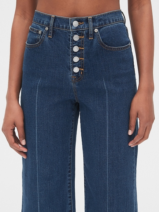 Image number 5 showing, High Rise Wide-Leg Jeans with Secret Smoothing Pockets