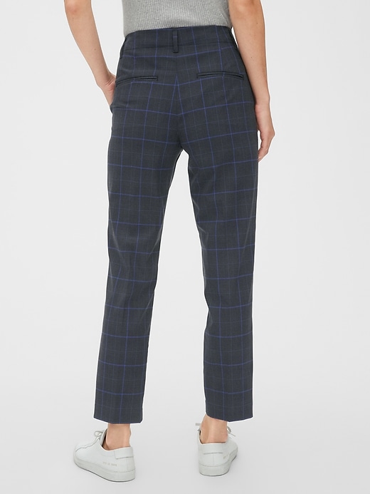 Image number 2 showing, High Rise Plaid Slim Taper Pants