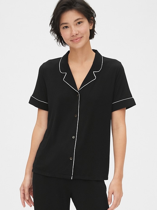 1 of 8 showing, with the color true black of product Truesleep Top in Modal