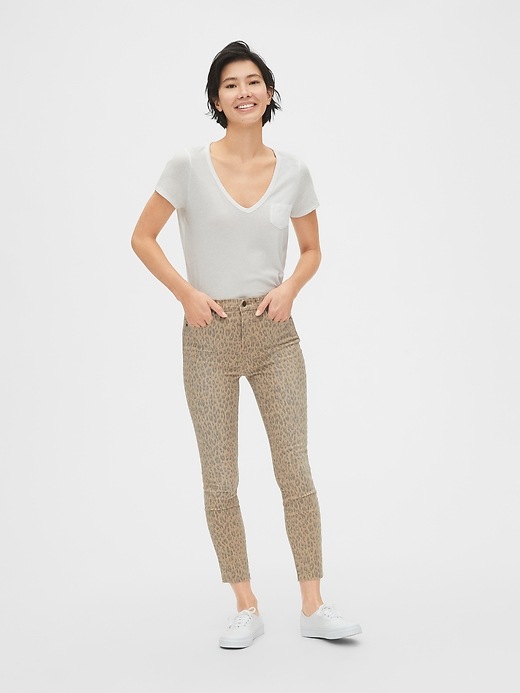 Image number 3 showing, High Rise Leopard Print True Skinny Ankle Jeans with Secret Smoothing Pockets