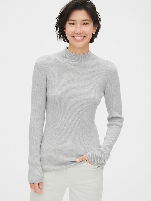Image number 8 showing, True Soft Ribbed Mockneck Sweater