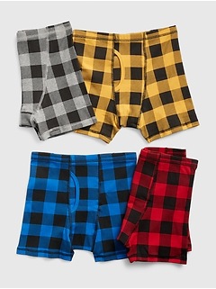 Kids Buffalo Plaid Boxer Briefs