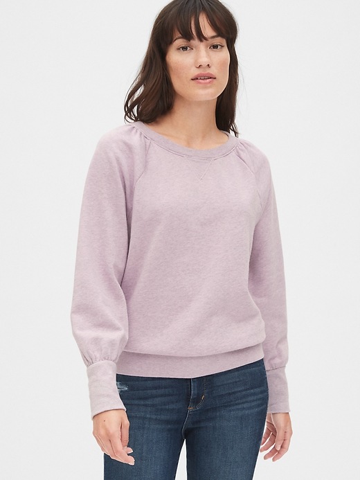 Image number 1 showing, Vintage Soft Puff Sleeve Crewneck Sweatshirt