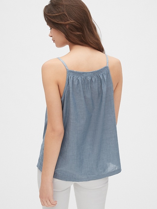 Image number 2 showing, Smocked Cami in Chambray